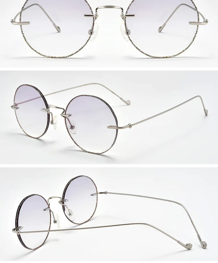 Круглые очки в оправе новые женские оптические Серебристые пудры Oculos очки Gafas Opticas Lesebrille очки