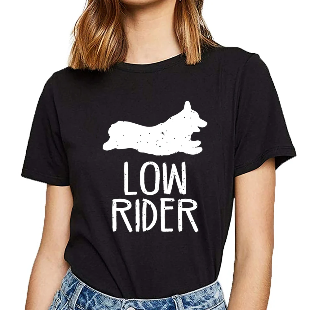 Женские топы футболка Модная белая женская на заказ с валлийским корги и низким