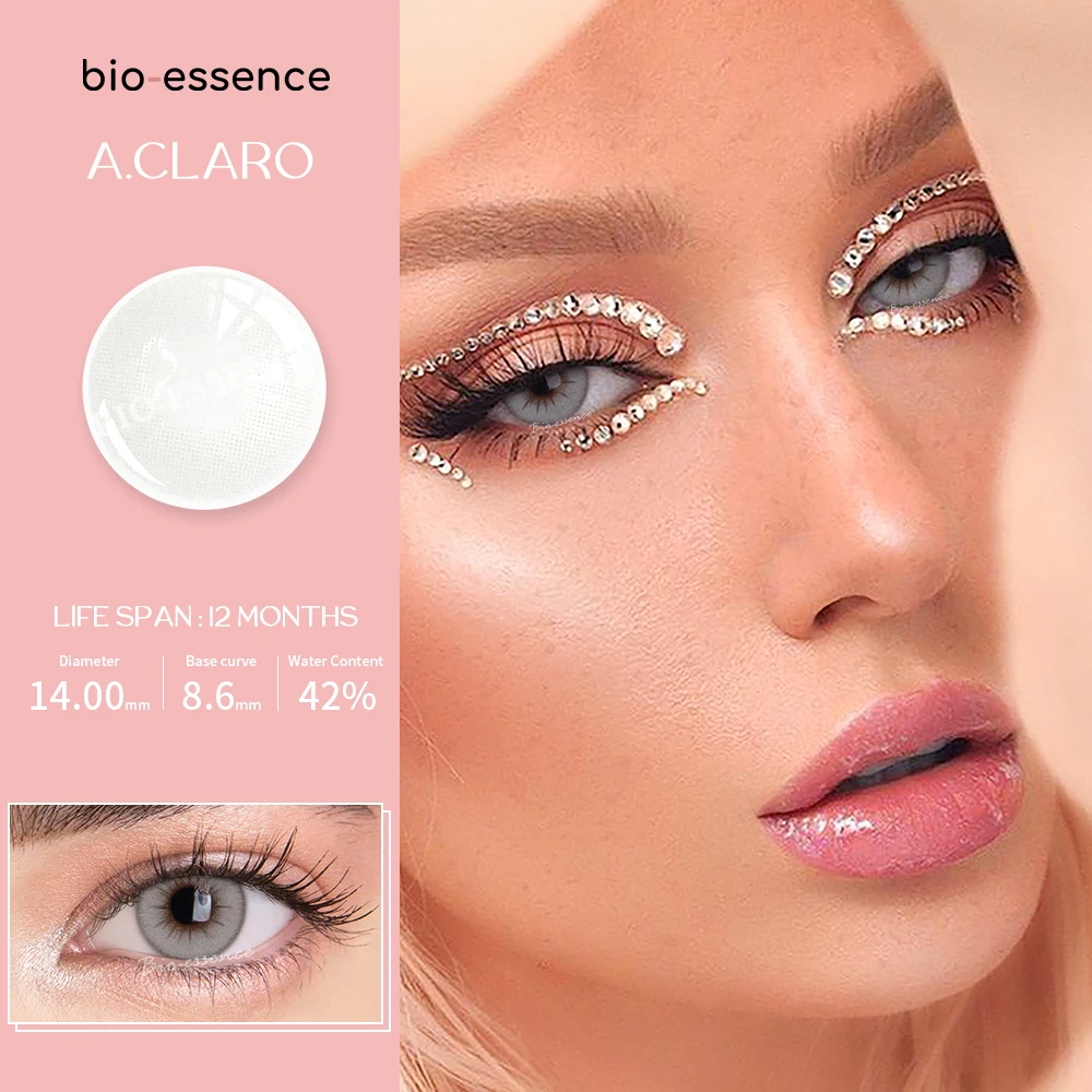 Цветные контактные линзы 2 шт. натуральный вид серия киви для глаз на год Модные