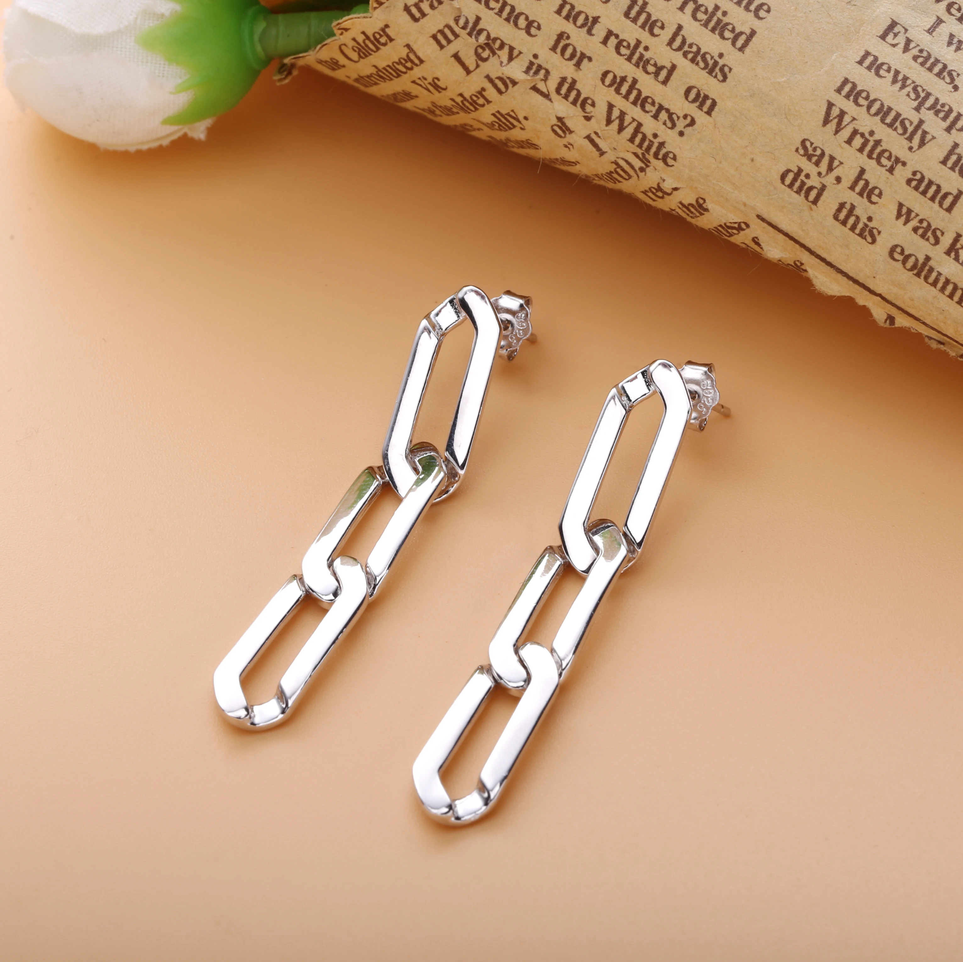 Moonmory 925 пробы серебряные серьги серьги-гвоздики Особенности 1 75 &quotкапля ручной