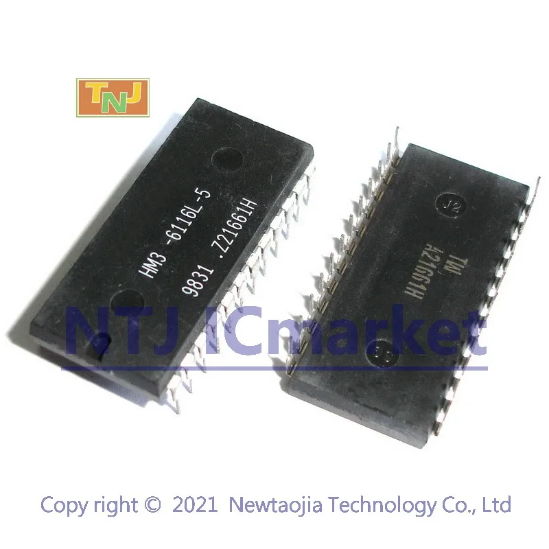 2 шт HM3-6116L-5 DIP-24 HM3-6116-5 2K x 8 CMOS SRAM общего назначения | Электронные компоненты и