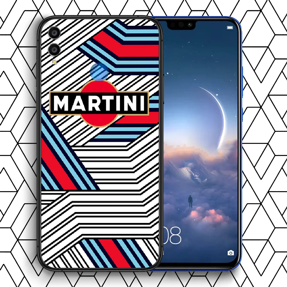 

Martinin Racing Car Brand Phone Case Cover Hull For HUAWEI Honor 7a 8s 8a 8x 9 9x 10 20 I Lite Pro Black Back Painting Funda