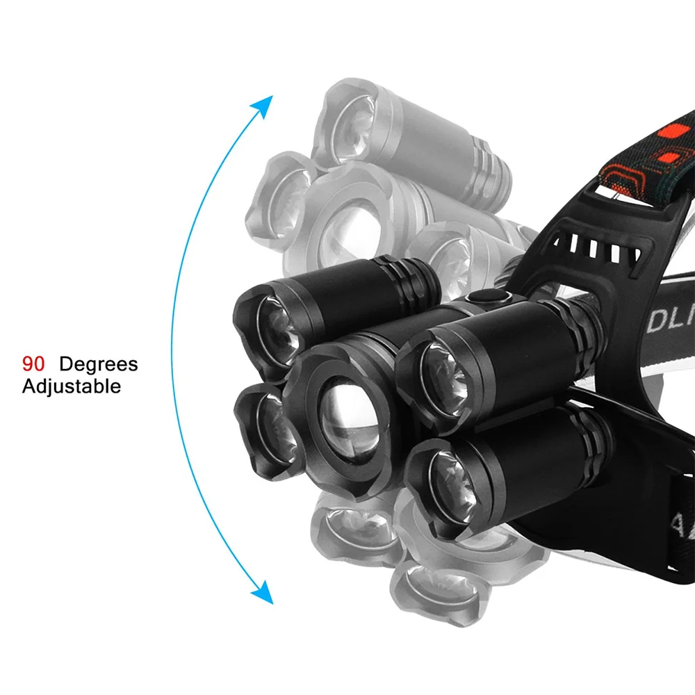 Дропшиппинг 18650 перезаряжаемые водонепроницаемые налобные фонарики фонарик T6