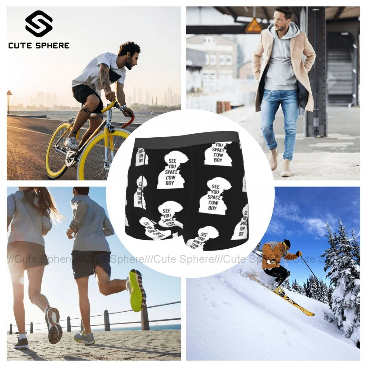 

Manga Underwear Stretch Hot Print Trunk Polyester Sublimation Teen Boxer Brief