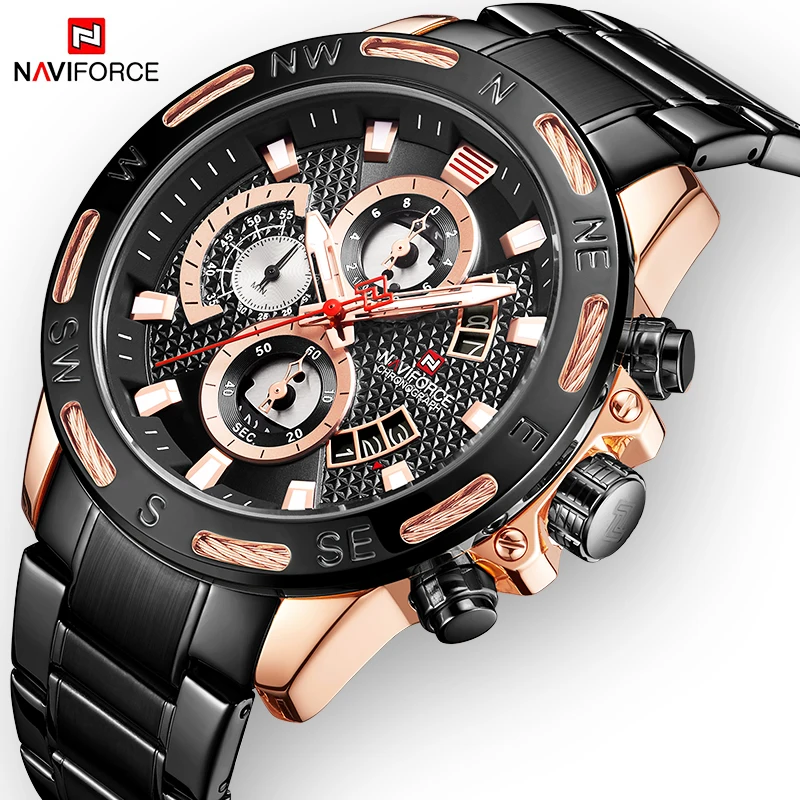 NAVIFORCE Модные мужские s часы люксовый бренд военные мужские часы аналоговые кварцевые часы мужские спортивные хронограф Relogio Masculino
