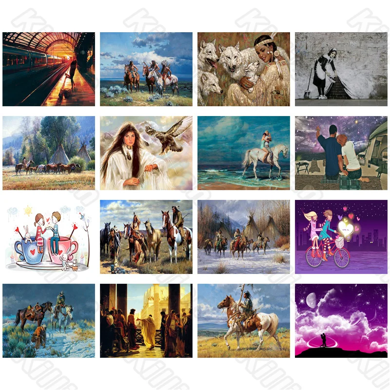 

Diy Diamond Decoration Painting Jungle Woman and Nomad Square Diamond Round Diamond Customizable Wall Art Decoration