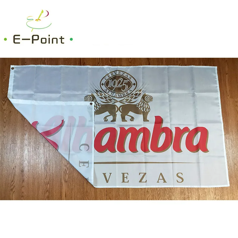 Alhambra Beer Flag 3ft*5ft (90*150cm) Size Christmas Decorations for Home Banner Indoor Outdoor Decor BER117 | Дом и сад