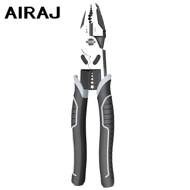 AIRAJ Multifunction Pliers Set Combination Pliers Stripper Crimper Cutter Heavy Duty Wire Pliers Diagonal Pliers Hand Tools