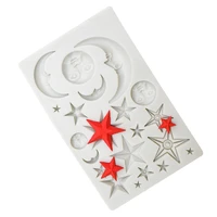 3d face moon star shaped chocolate fudge silicone mold cake decorating tools kitchen baking accessories 129 5cm