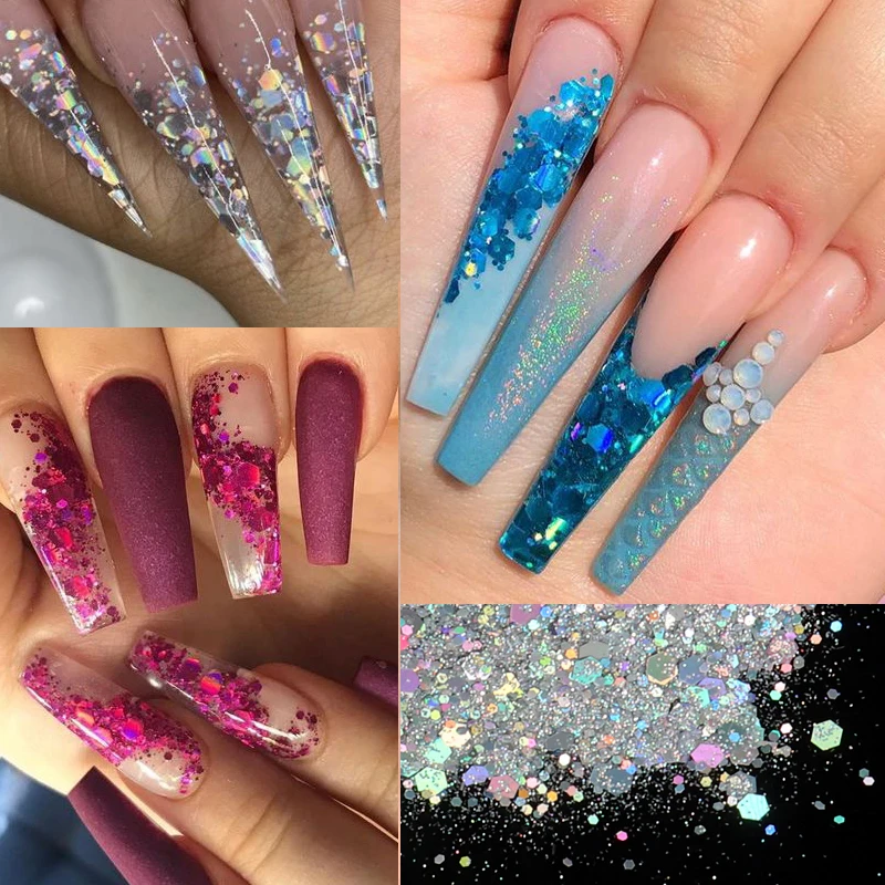 50 г/упаковка блестки для дизайна ногтей|Блестки ногтей| |