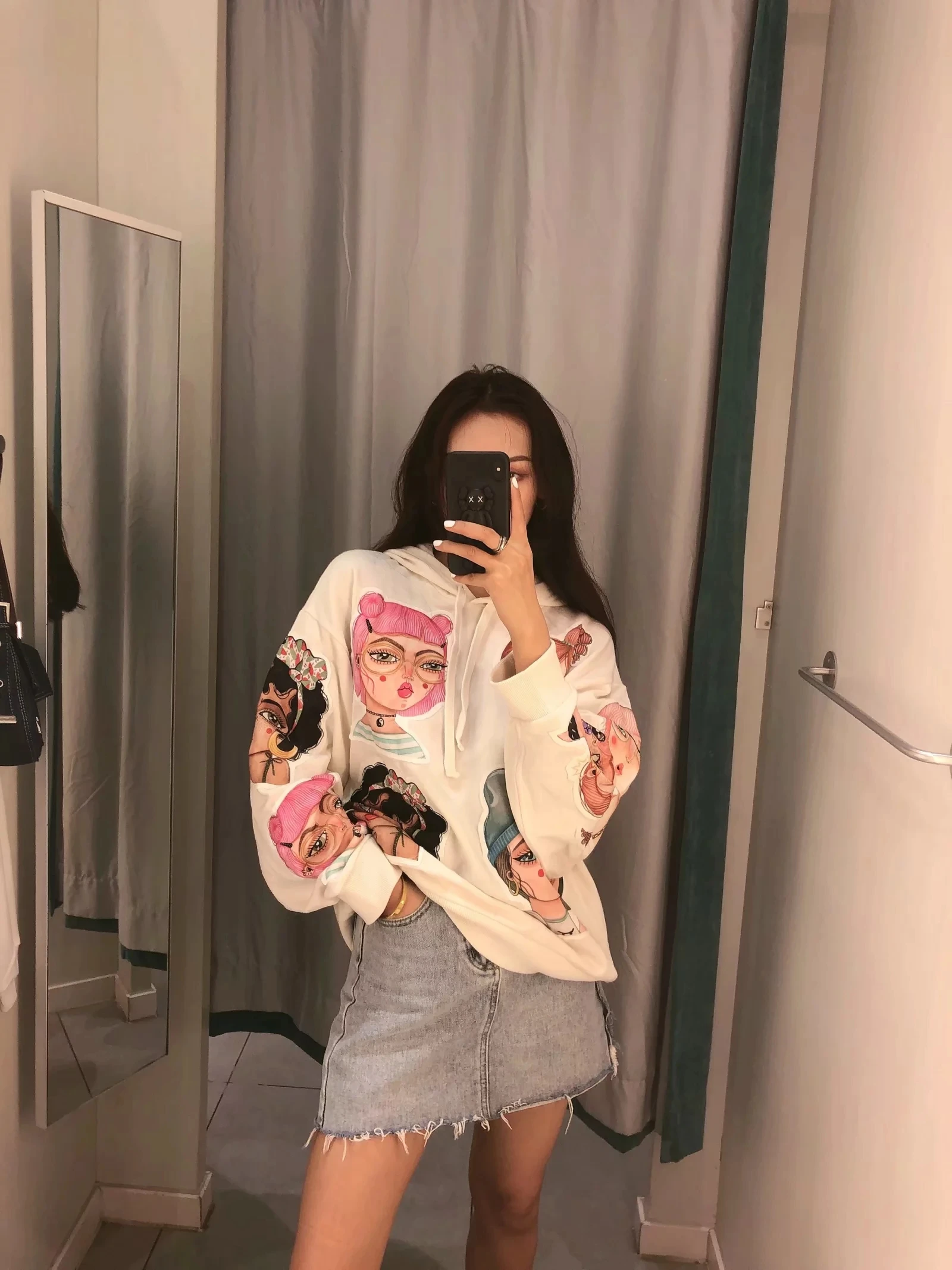 Художественная серия пальто осень зима с капюшоном Jumperfashion пуловер уличная мультяшная толстовка женская одежда толстовка