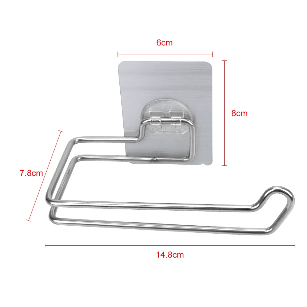 

NICEYARD Durable Bathroom Storage Washable Stick Hooks Rack Tissue Holder Roll Paper Holder Stainless Steel