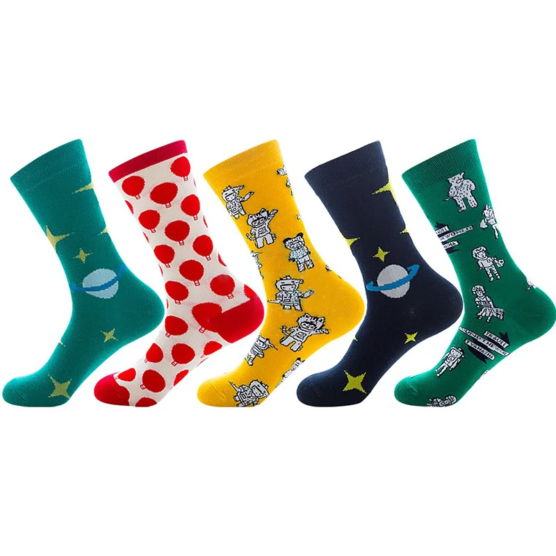 

Носки женские/мужские хлопковые в стиле унисекс, смешные, с планетами, воздушными шарами, в стиле ретро, для скейтборда, в стиле Харадзюку