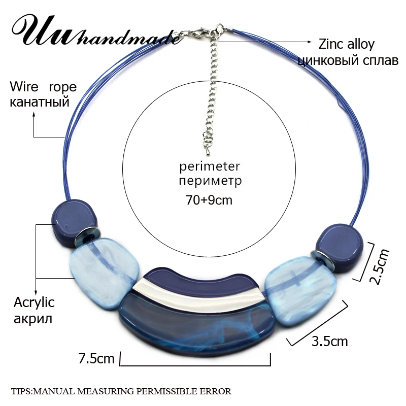 Массивное ожерелье чокер из акриловых бусин|pendants for women|jewelry chokerstatement necklace |