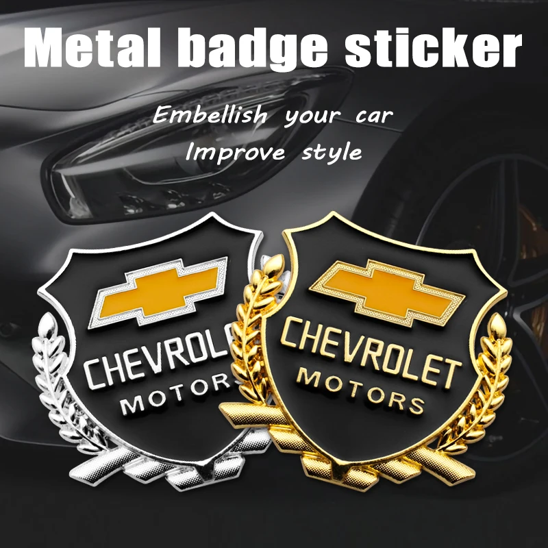 

2pcs Metal Car Styling Emblems Badge Stickers Decoration Decal For Chevrolets Cruze Captiva Lacetti Aveo Niva Trax Accessories