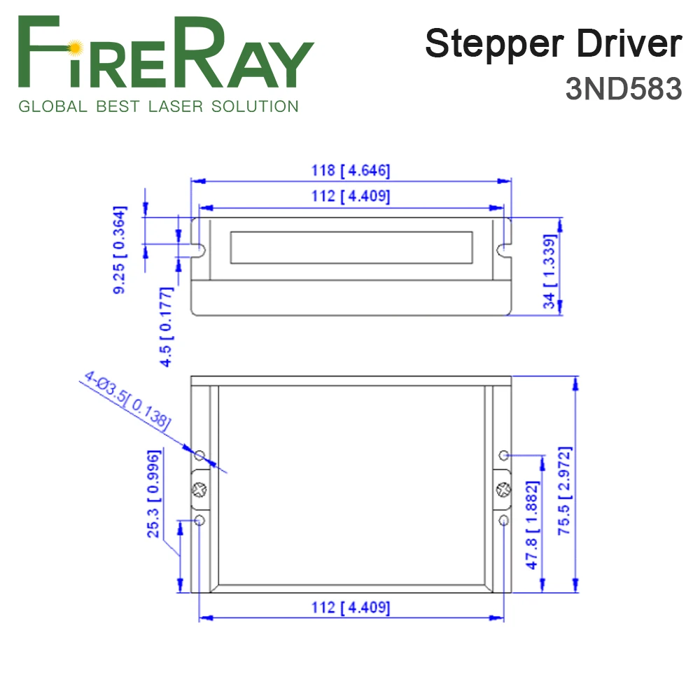 FireRay Leadshine 3ND583 3 фазы Драйвер шагового двигателя 20 50VDC 2 1 8.3A матч с 57 86 мотор