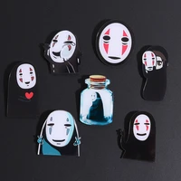 japanese anime movie characters brooch spirited away no face man series badge insigne clothes girl childrens gifts