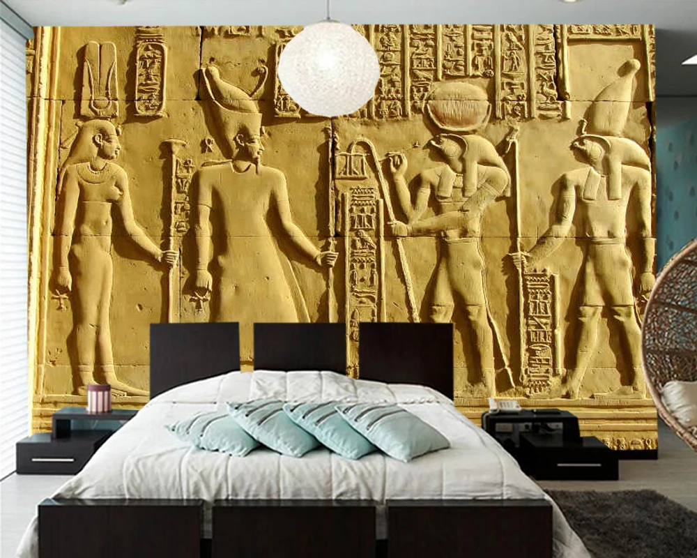 3d обои Kom Ombo Temple Египетская фреска для гостиной телевизора дивана стены спальни