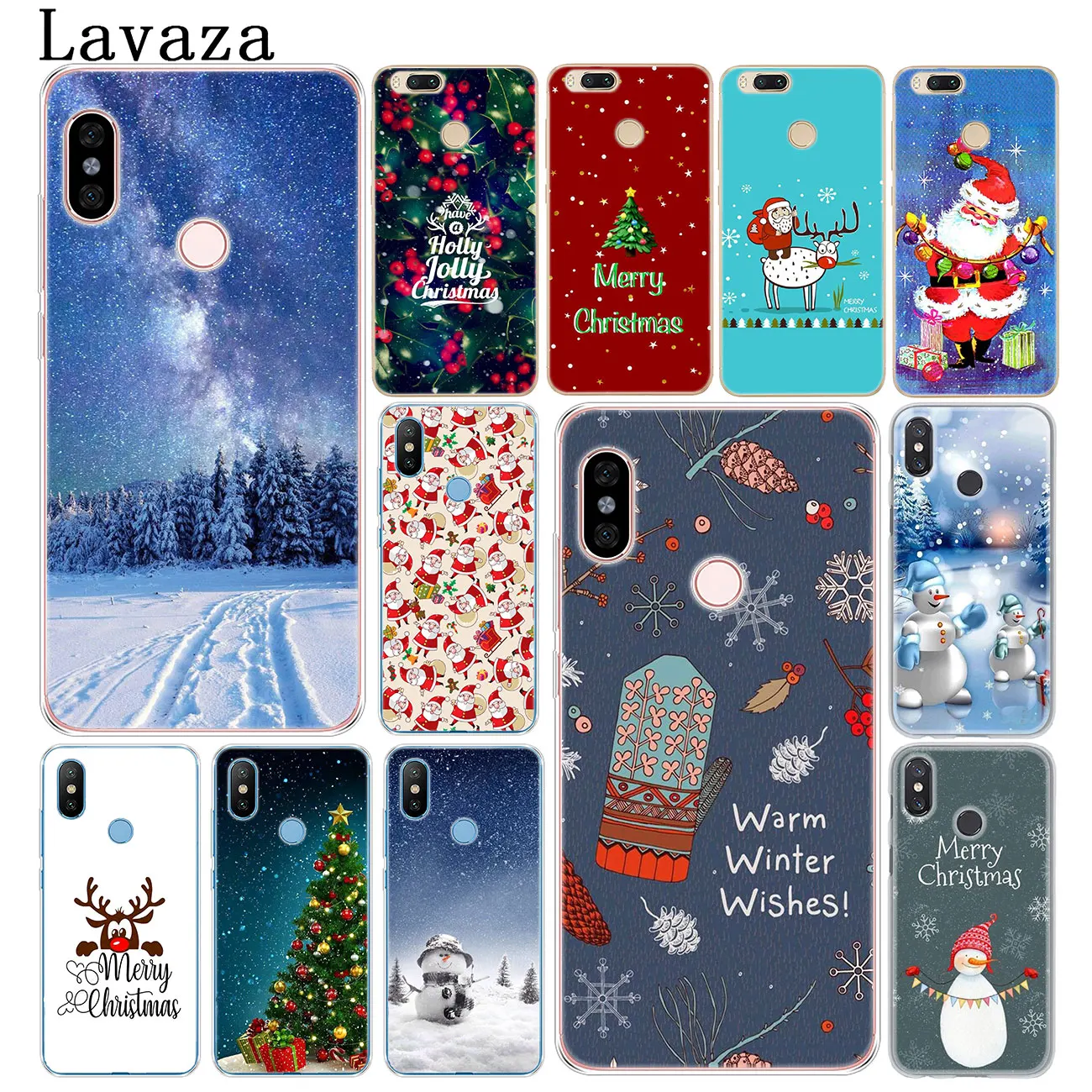 Твердый чехол для телефона Lavaza Merry Christmas snow Xiaomi Redmi 8A 7A 6A 5A K20 K30 Note 8 8T 7 5 6