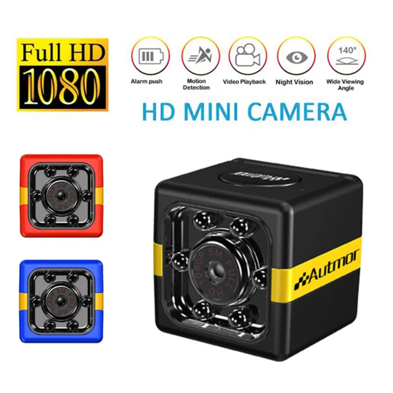 Мини камера 1080P с инфракрасным ночным видением HD спортивная DV для дома автомобиля