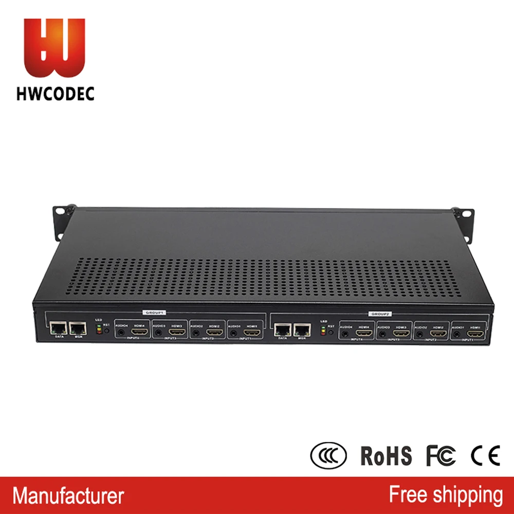 HWCODEC кодировщик H.264 8-канальный сетевой видеорегистратор HDMI кодировщик кодирующее устройство телевидения по протоколу Интернета 1080P видео кодировщик IP кодер Поддержка RTSP RTMP для YouTube, Facebook