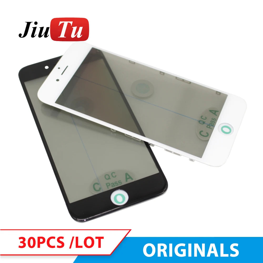 30 шт. для iPhone 6/6 Plus/6s/6s Plus/7/7 Plus холодный пресс 4 в 1 переднее стекло Len с рамкой OCA