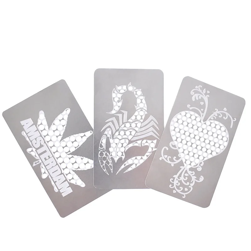 Tobacco Grinder Card Herb Weed Crusher Dry Herb Smoking Accessories Pocket Portable High Quality Stainless Steel