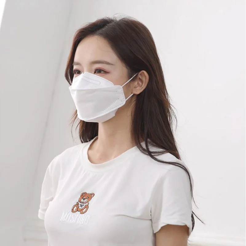 

Fish Mask Protective PM2.5 Face Fabric Hygiene Mask 4-Layers Filters White Black Face Mask Dustproof Mascarillas For Adult