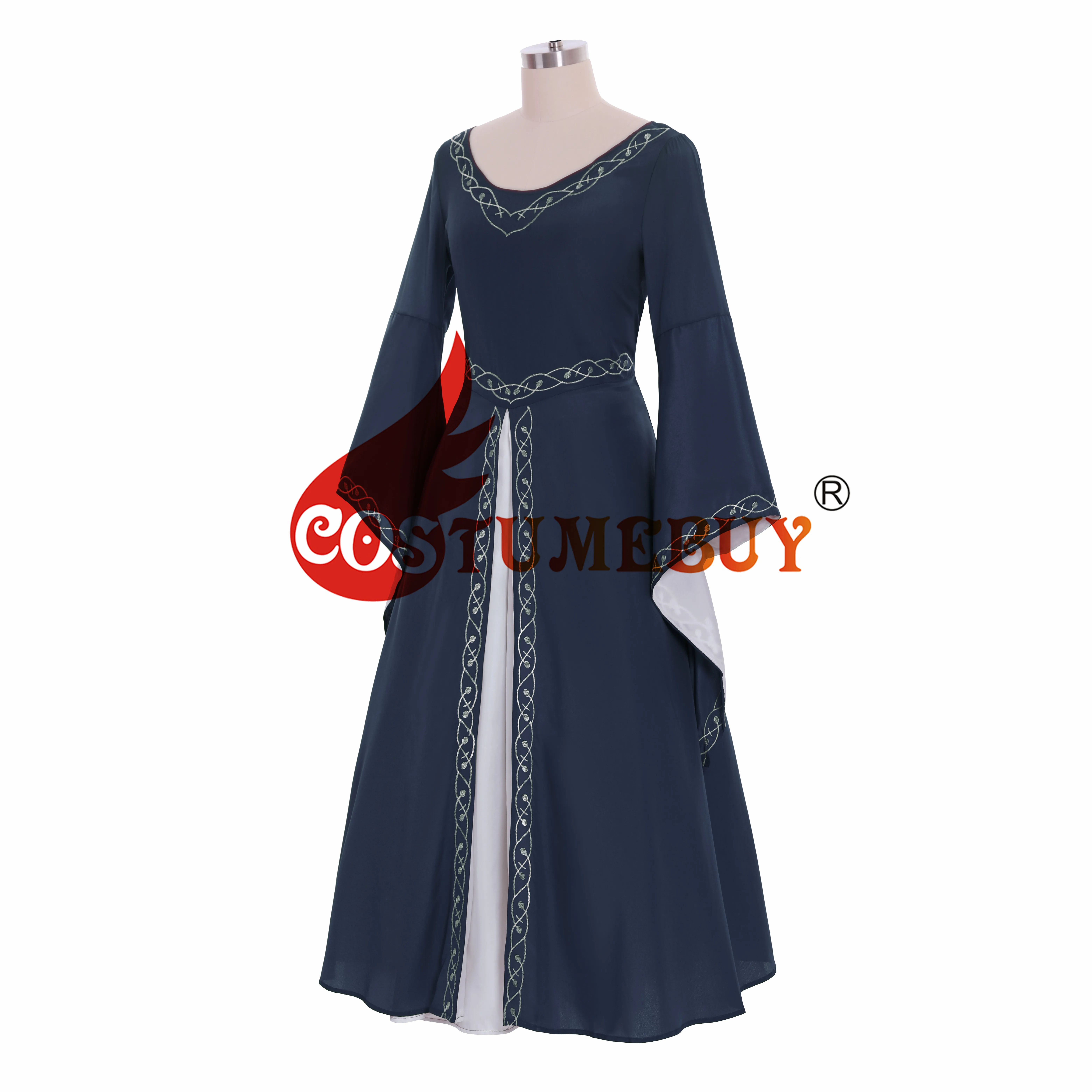 Costumebuy, средневековое платье, костюмы на Хэллоуин, для женщин, для косплея, Дворцовое благородное длинное платье, древнее платье принцессы с рукавами-колокольчиками