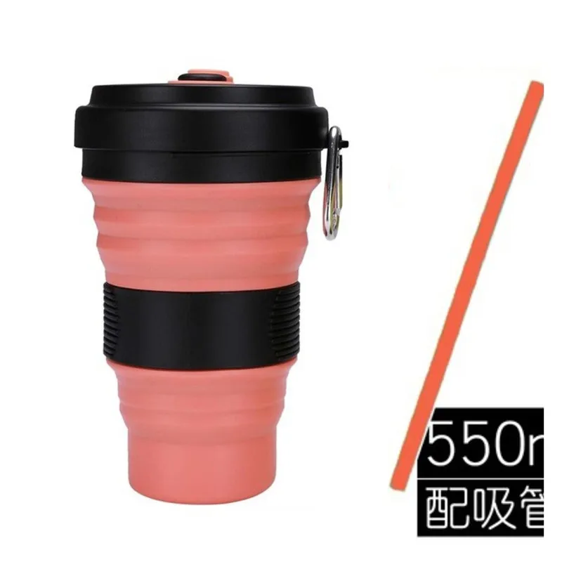 

Collapsible Silicone Travel Cup -The Genuine Foldable 550ml Drinking Cup with Lid,BPA Free,Water,Coffee,Tea for Indoor Outdoor