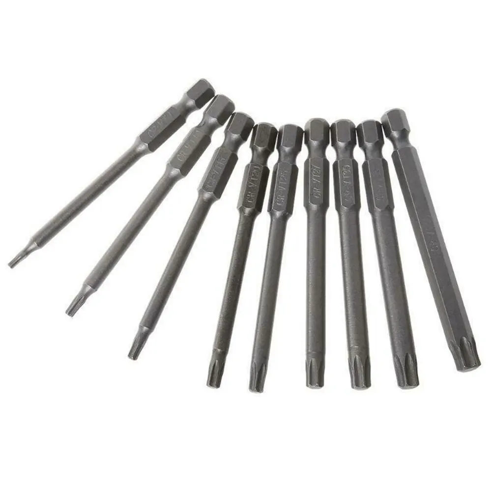 

50pcs Repairing Hardware Home Extra Long Hand Tool Professional Torx Star Hex Screwdriver Bit Set With Box Security Alloy Steel