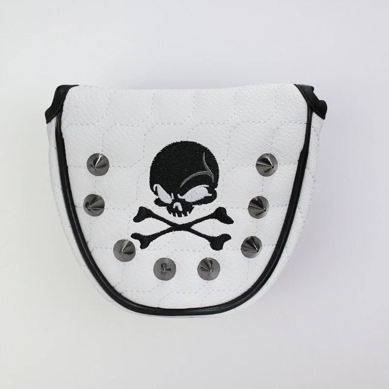 Чехол для гольфа с заклепками и черепами из искусственной кожи магнитным