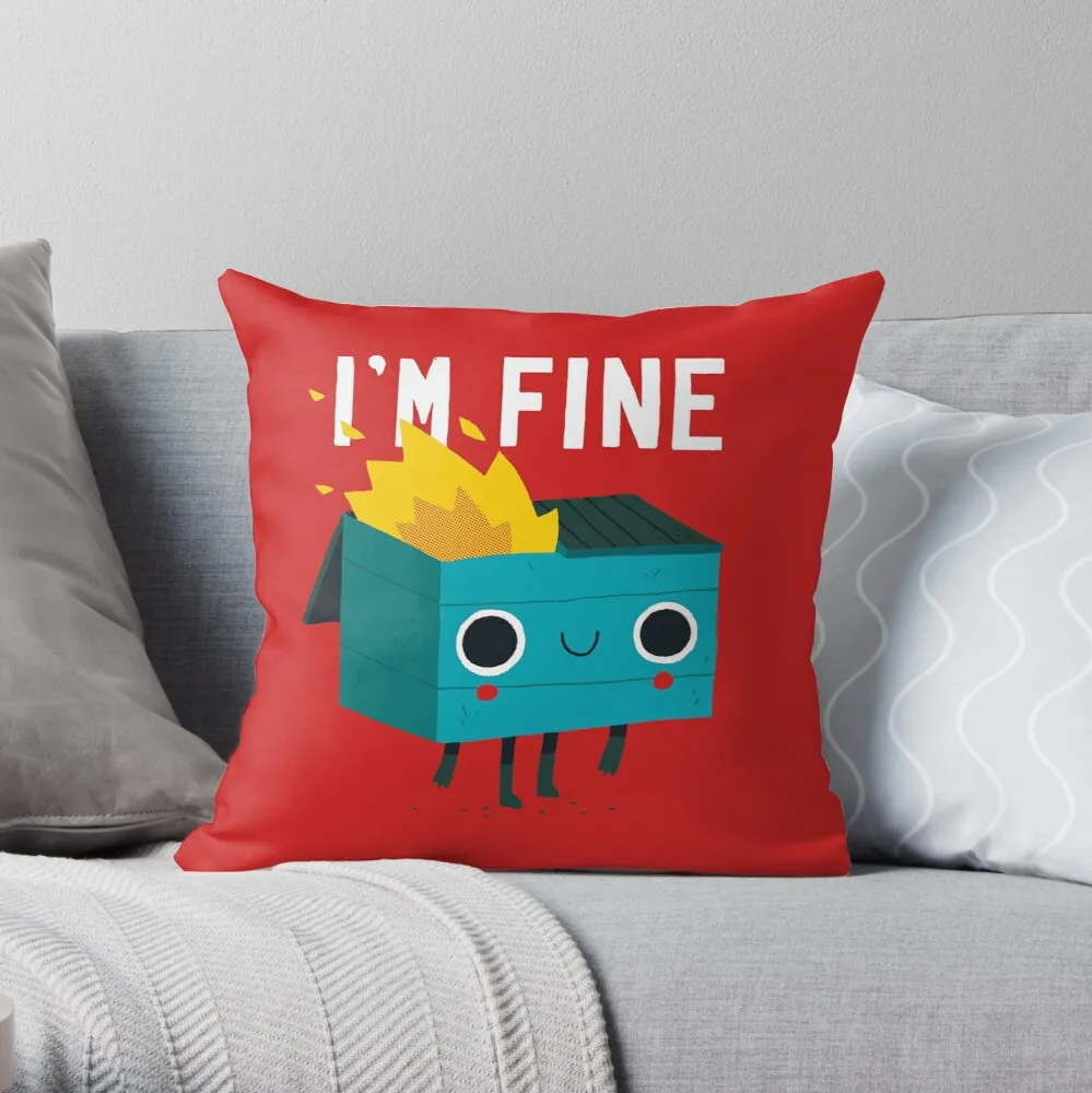

Dumpster Is Fine Throw Pillow Pillowcase Cushion Cover Home Decorative Sofa Pillow Cover Cushion Cover 40x40cm 45x45cm