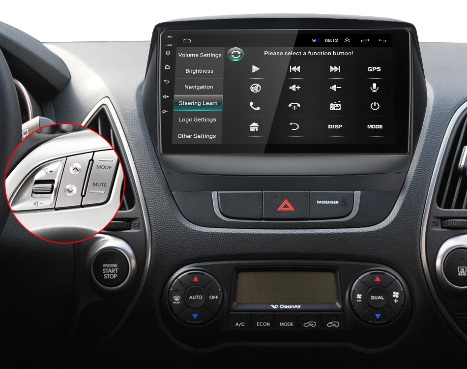 Jansite " Автомобильный радиоплеер для hyundai Tucson 2 2011- Авторадио Android 2G+ 32G Сенсорное зеркало-link плееры с рамкой
