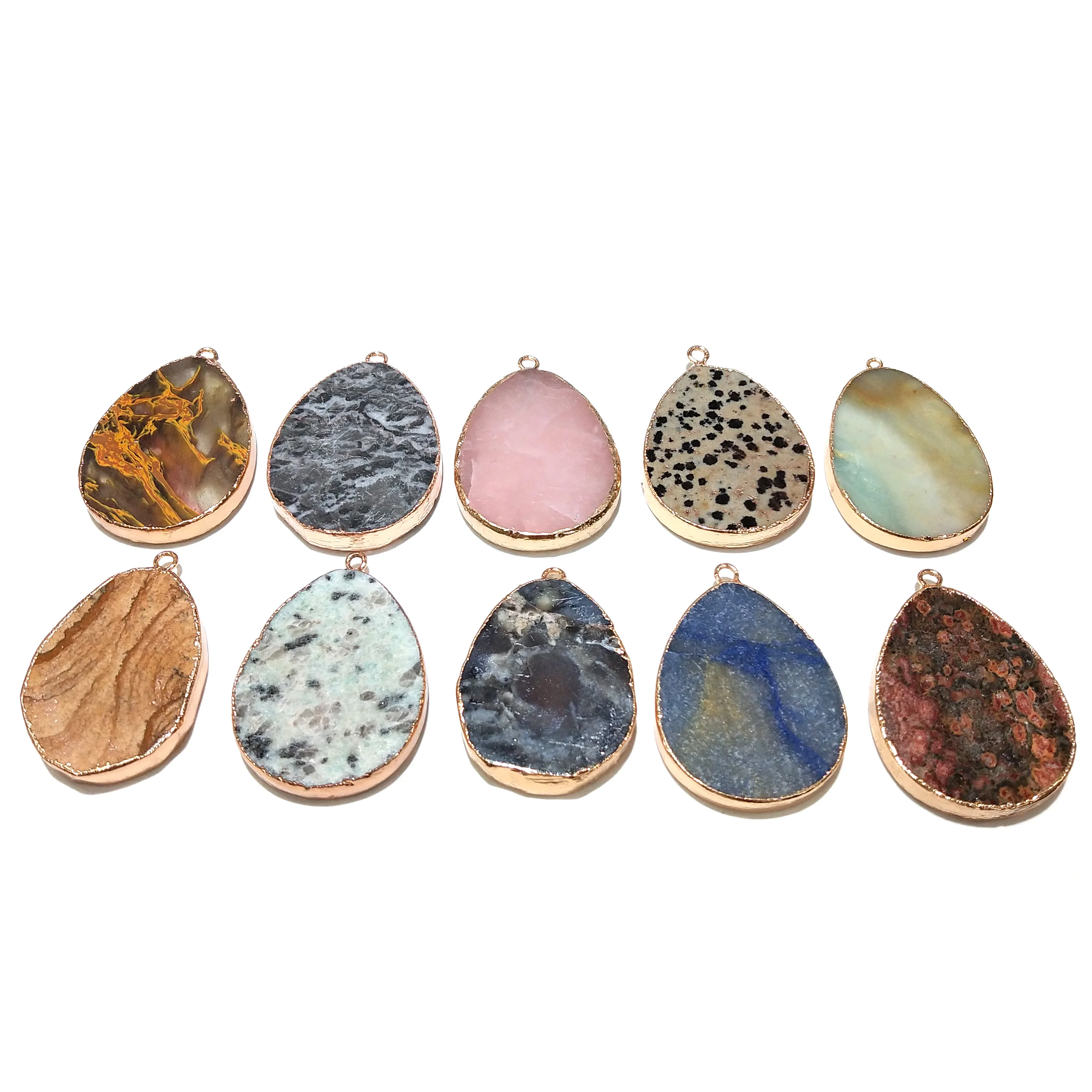 Подвески из натурального камня в форме капли воды хрустальные подвески модные