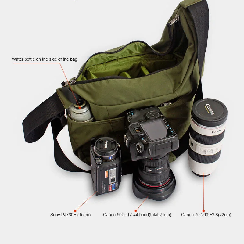 

Portable Micro SLR Small Travel Camera Bag Waterproof Shoulder Bags for Canon Nikon Mirrorless System Mini Video Photo Bag