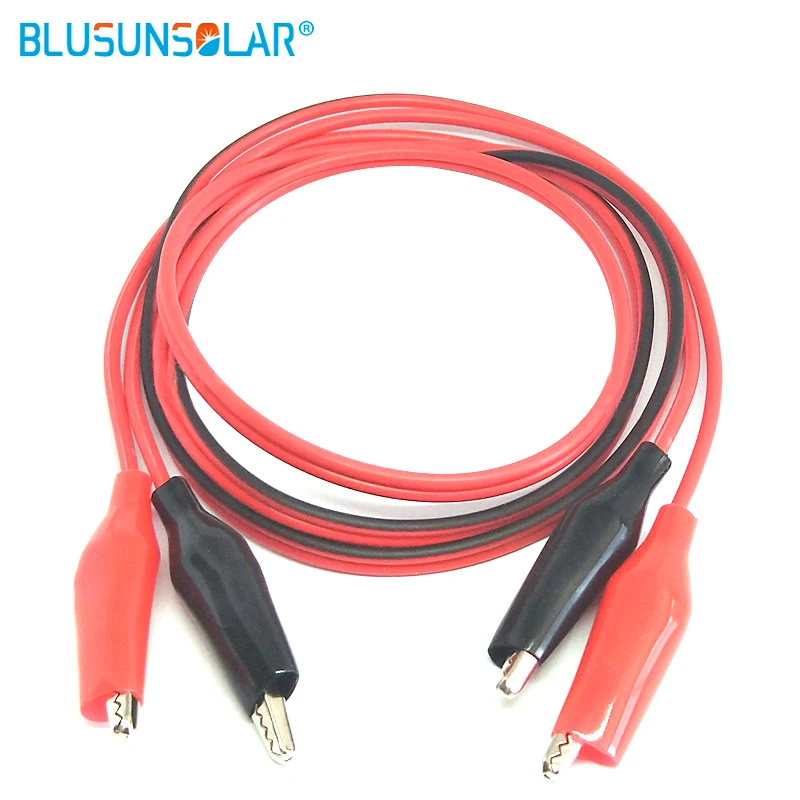 2 шт. длина кабеля 1 м зажимы под крокодила 35 мм двойные для кабелей тестовый зажим