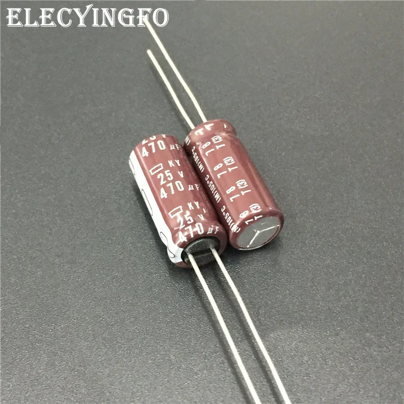 100 шт. 470 мкФ 25V470UF NIPPON NCC серия KY 8x20 мм низкое сопротивление ESR долгий срок службы