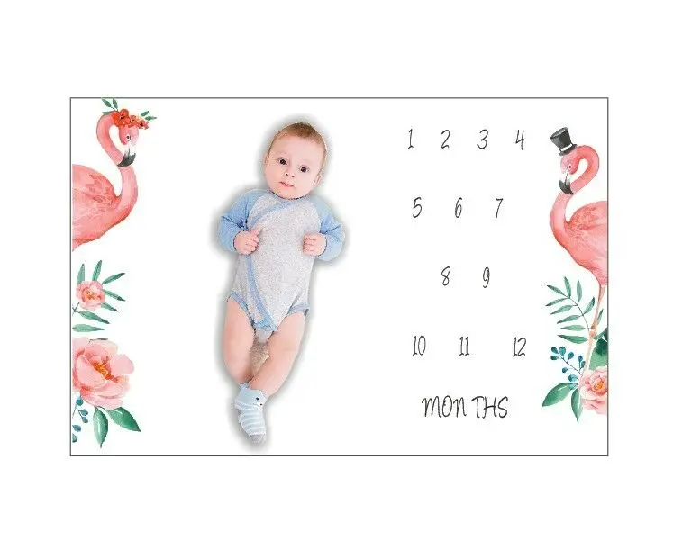 Одежда для новорожденных маленьких девочек и мальчиков Одеяло веху Фотография