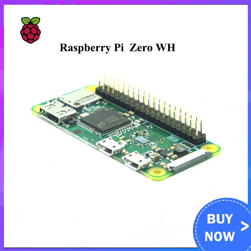 Raspberry Pi Zero WH со встроенным WiFi и Bluetooth 1 ГГц 512 МБ ОЗУ с 40 контактными предварительно