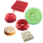 Антипригарная силиконовая форма для украшения торта, кухонная форма для праздничного мусса, десерта, выпечки, несколько видов