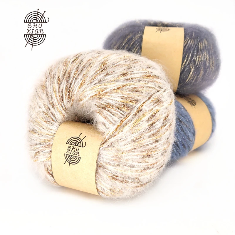 Бесплатная доставка мохеровая шерсть 50 г/шар яркая шелковая пряжа для ручного