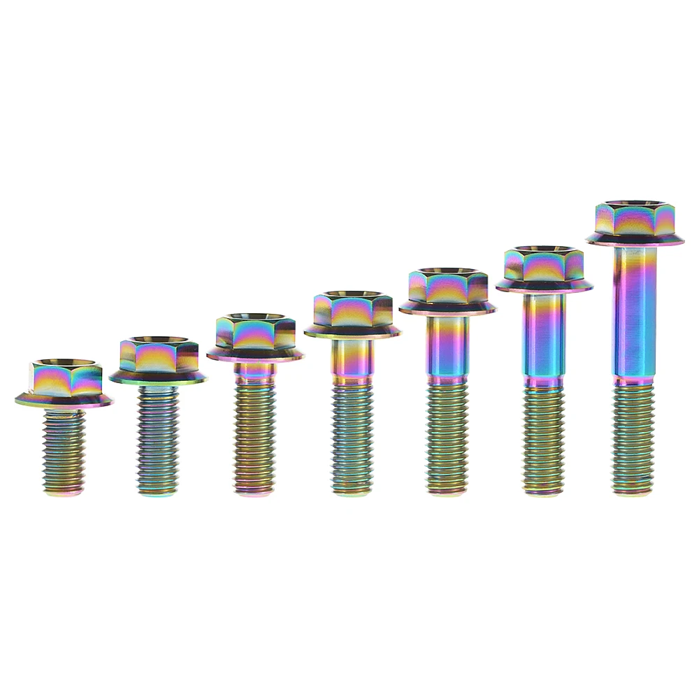 Титановый Ti болт Xingxi M8x20 25 30 35 40 45 50 55 мм DIN6921 винты с шестигранной фланцевой