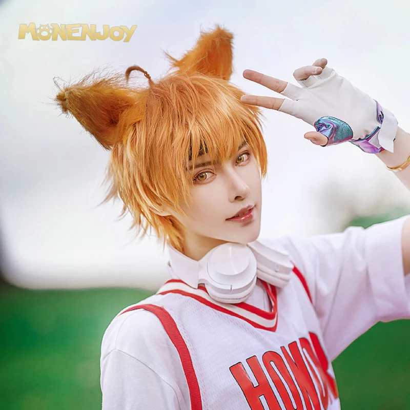 

Парик для косплея Monenjoy Honor of Kings Baili Xuance Epic Skin School Orange Cos Hair
