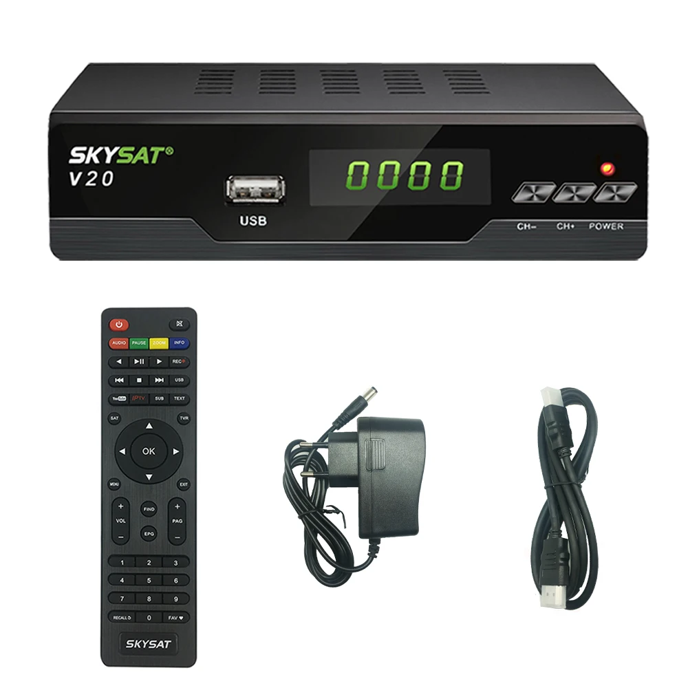SKYSAT V20 H265 цифра спутниковый телевизионный ресивер DVB S2 поддержка CS Клайн Newcamd RJ45 Wi