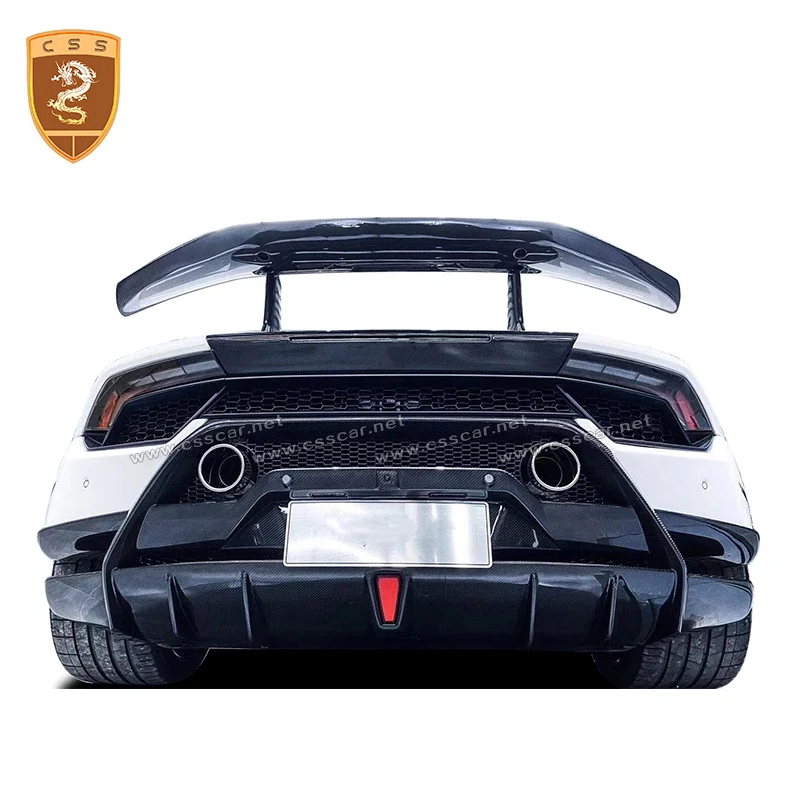 Верхний дизайн задний бампер из настоящего углеродного волокна подходит для