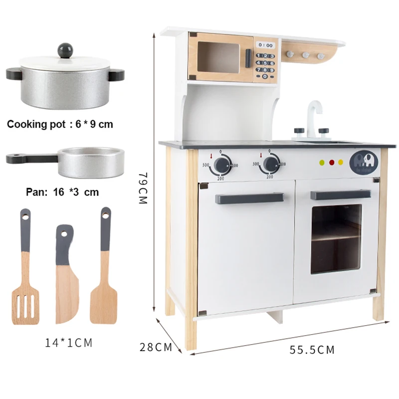 Деревянный большого размера кухонные игрушки притворяться играть для готовки