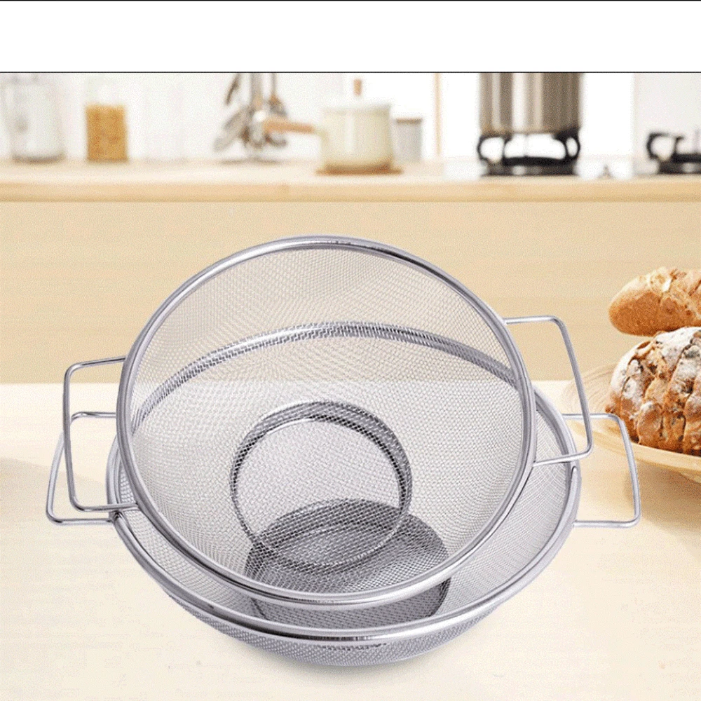 Нержавеющая сталь Кухня сливная корзина Серебряный Еда фильтр дуршлаги рис бобы