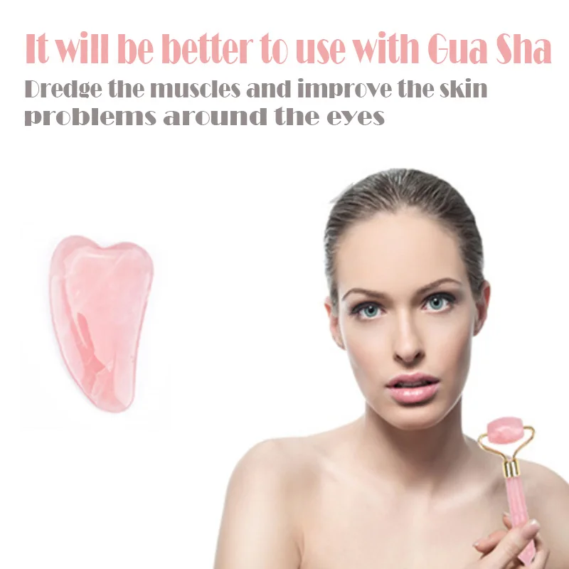 Мини-массажер из розового кварца Нефритовый портативный инструмент лифтинга