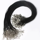 102030 шт. черные разноцветные восковые линия Ожерелье Подвеска шармы шнур бусины Строка карабин застежка ремешок 1 мм